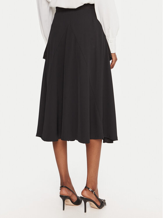 Rinascimento Rinascimento Fustă midi CFC0126183003 Negru Regular Fit