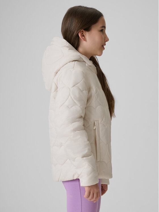 4F 4F Kurtka puchowa OUTERWEAR Kremowy Regular Fit