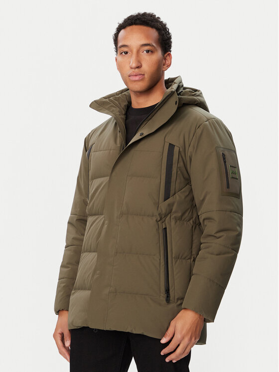 BOSS BOSS Kurtka puchowa Block-X 50547262 Zielony ciemny Regular Fit