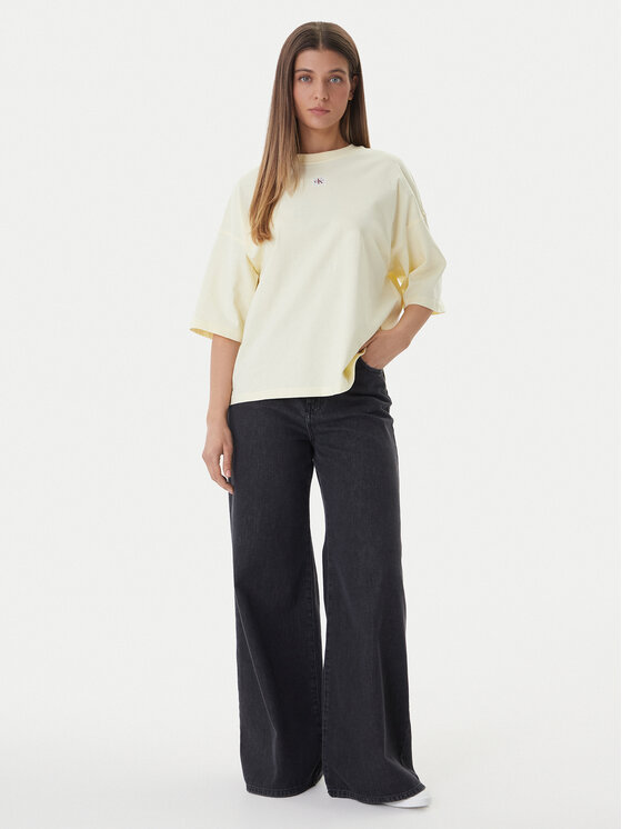 Calvin Klein Jeans Calvin Klein Jeans T-Shirt LV047D204G Żółty Oversize