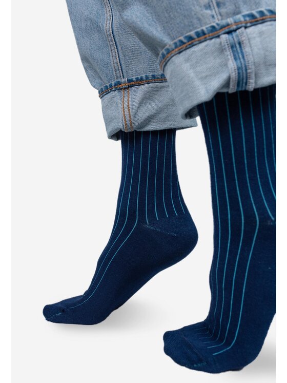 Kabak Kabak Skarpety wysokie unisex klasyczne organiczne Granatowy