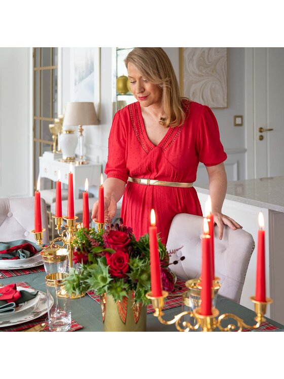 Roseberry Home Roseberry Home Bieżnik Red Tartan Czerwony