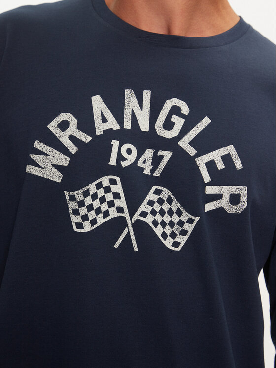 Wrangler Wrangler Longsleeve 112357447 Niebieski Regular Fit