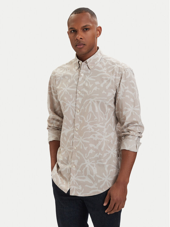 BOSS Cămașă Ricoplus 50561608 Gri Regular Fit