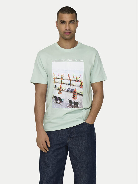 Only & Sons Only & Sons T-särk Kolton 22028735 Roheline Regular Fit