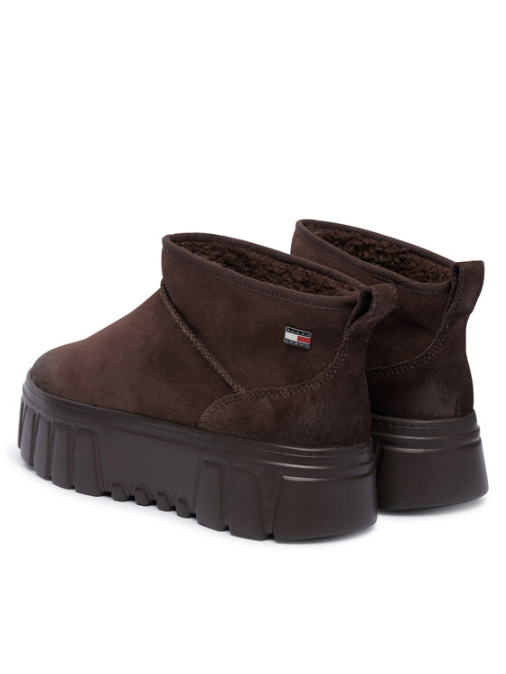 Tommy Jeans Tommy Jeans Čizme za snijeg Tjw Suede Platform Boots Wl EN0EN03158 Smeđa