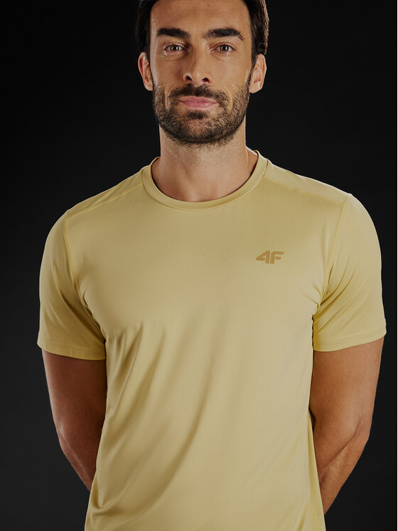 4F 4F Koszulka techniczna GOLDEN WARRIOR Brązowy jasny Regular Fit