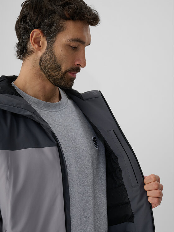 4F 4F Kurtka przejściowa active Szary Regular Fit