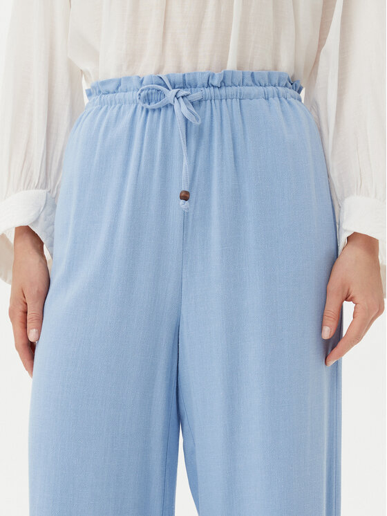 ONLY ONLY Hlače iz tkanine Solvi 15338672 Modra Cropped Fit