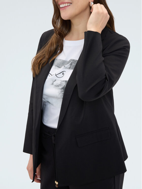 Fiorella Rubino Fiorella Rubino Giacca di transizione G890L009185N033 Nero Regular Fit