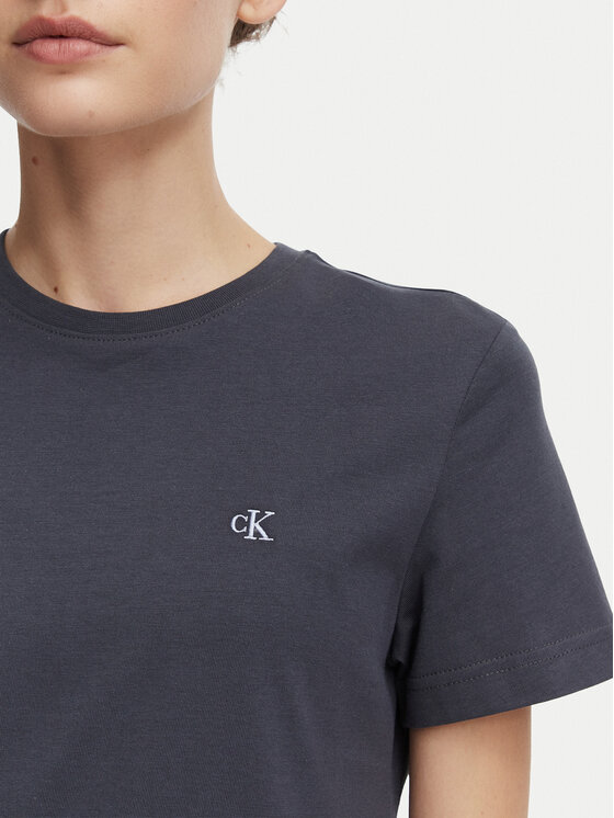 Calvin Klein Jeans Calvin Klein Jeans T-Shirt Monogram LV047B224G Szary ciemny Regular Fit