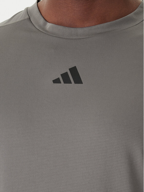 adidas adidas Tricou tehnic D4T PrimeLift 3 Stripes KE9936 Gri Regular Fit