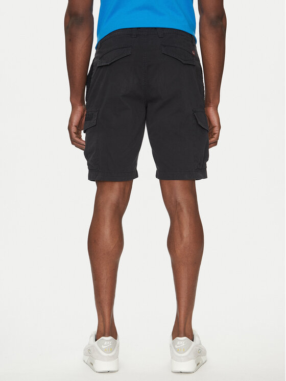 Napapijri Napapijri Шорти от плат N-Deline NP0A4HOT Черен Regular Fit