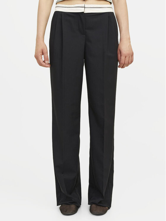 JJXX Bavlnené nohavice Ellis 12261522 Čierna Loose Fit