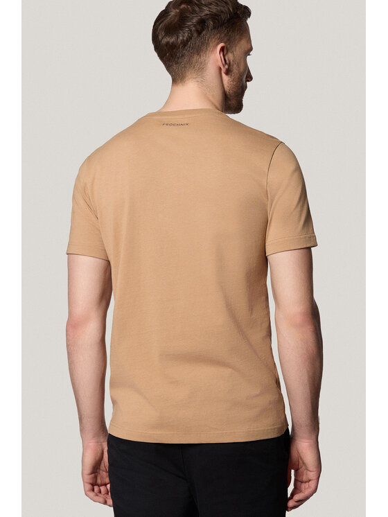 Próchnik Próchnik T-Shirt PM6 TS073125000006 Beżowy Regular Fit