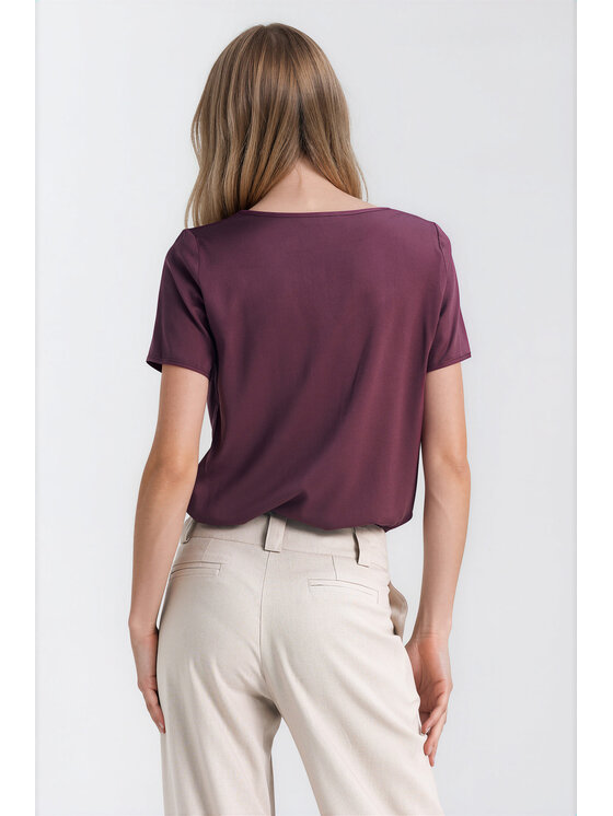 NIFE NIFE Blúzka B242 Fialová Relaxed Fit