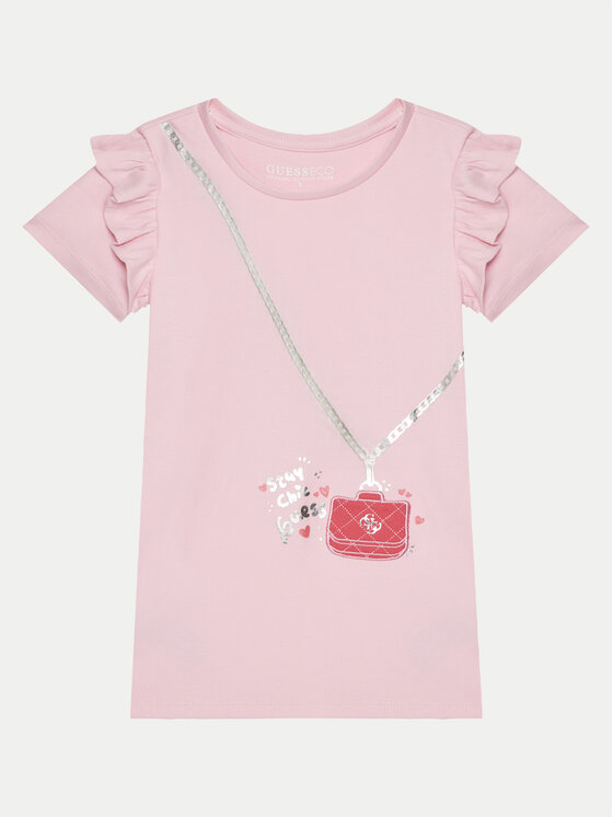 Guess Guess Ежедневна рокля K5RK00 KA6W4 Розов Regular Fit