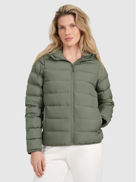 4F 4F Kurtka puchowa NATURAL (DOWN) WARMTH Khaki Regular Fit