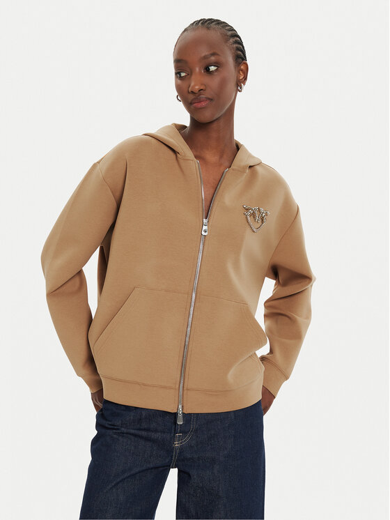 PINKO Pinko Mikina Gesso 104122 A24G Hnědá Regular Fit