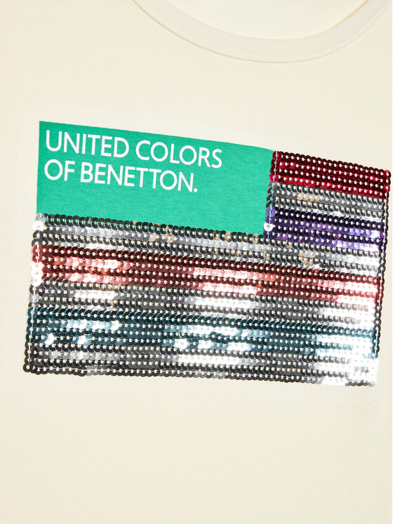 United Colors Of Benetton United Colors Of Benetton Bluse 3ATNC108H Écru Regular Fit
