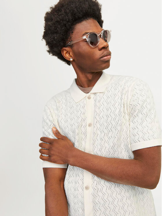 Jack&Jones Jack&Jones Camicia Jornoto 12255011 Écru Regular Fit