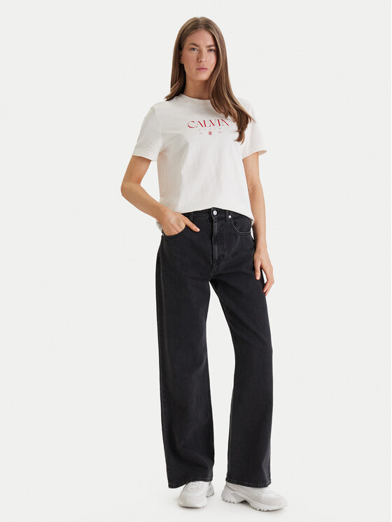 Calvin Klein Jeans Calvin Klein Jeans T-Shirt Cktail Concept LV047E813G Λευκό Regular Fit