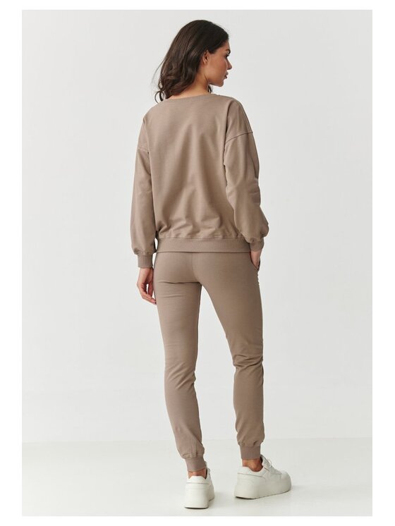 Makadamia Makadamia Dres M891 Brązowy Loose Fit