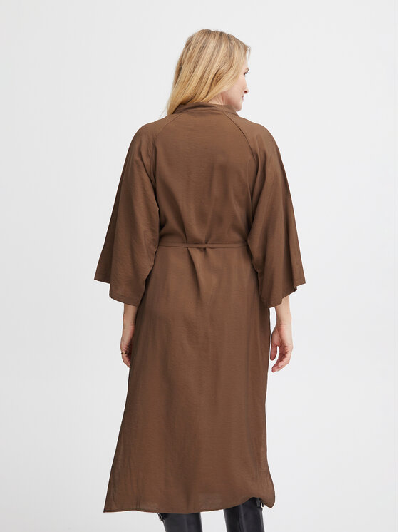 Fransa Fransa Srajčna obleka 20612435 Rjava Relaxed Fit