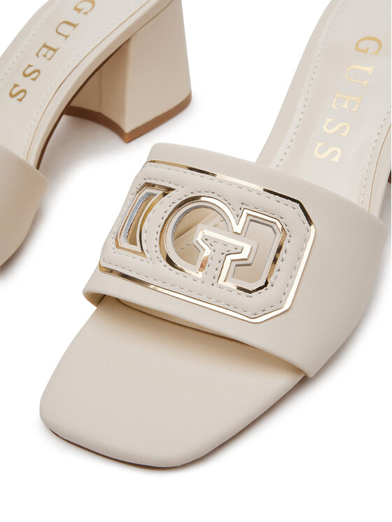 Guess Guess Klapki Gals FLJGAS LEA03 Écru