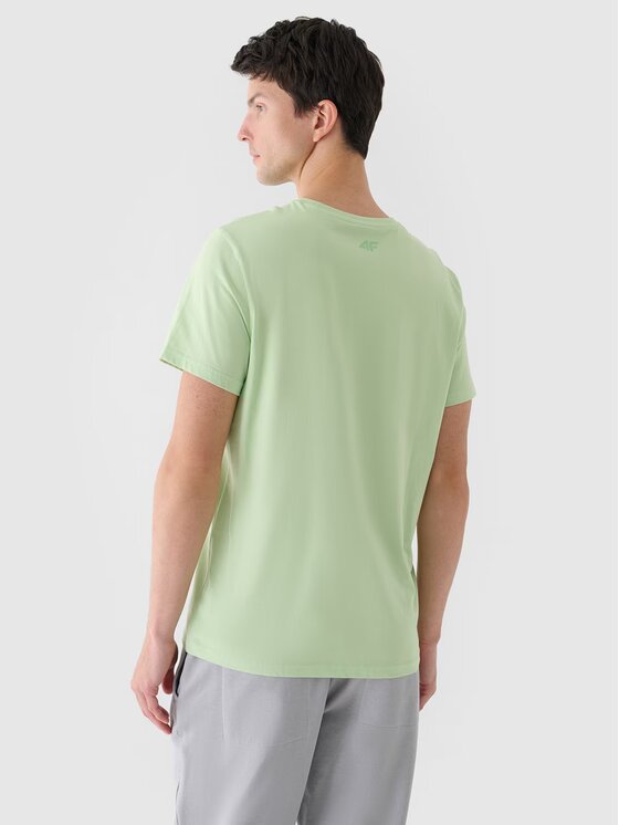 4F 4F T-shirt 4FRAW24TTSHM2301-41S Verde Regular Fit