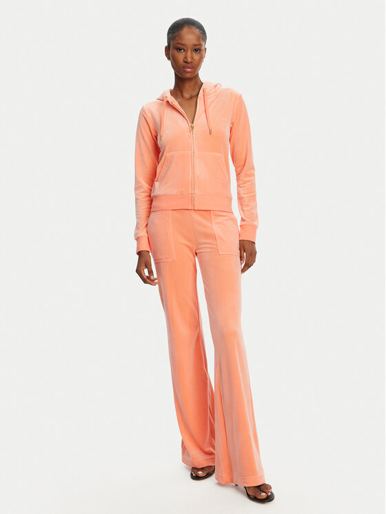 Juicy Couture Juicy Couture Spodnie dresowe Layla JCSEBJ001 Pomarańczowy Flared Leg