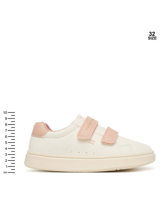 Tommy Hilfiger Tommy Hilfiger Laisvalaikio batai Low Cut Velcro Sneaker T1A9-35063-1355 S Kreminė