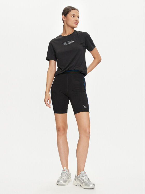 Reebok Reebok Sportovní kraťasy Rie Bike Short 100037097 Černá Slim Fit