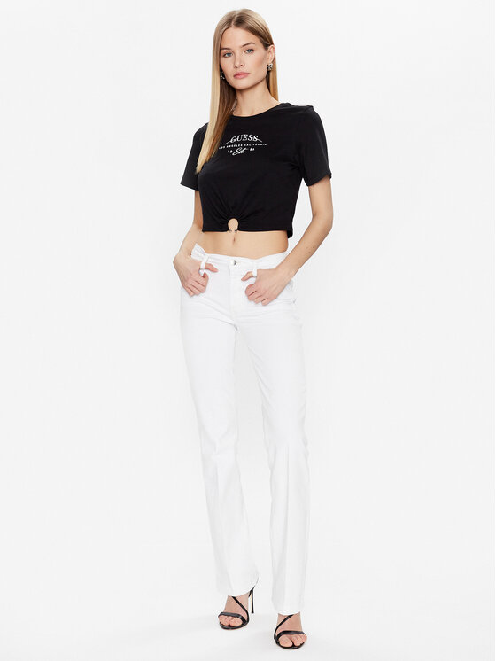 Guess Guess Tričko Piercing W3GI23 JA914 Čierna Boxy Fit