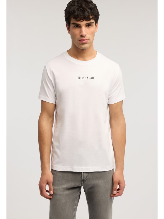 Trussardi Trussardi T-Shirt G0698000164N001 Biały Regular Fit