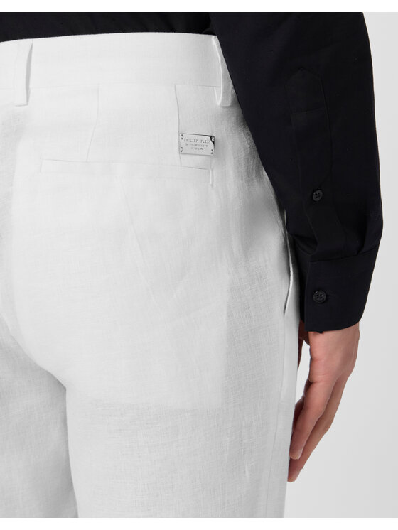 PHILIPP PLEIN PHILIPP PLEIN Pantaloni di tessuto 30666 Bianco Regular Fit