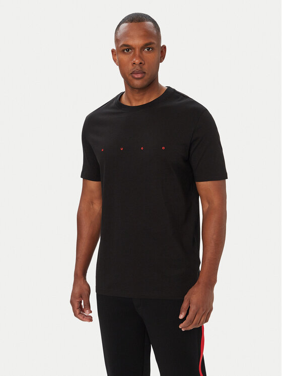HUGO HUGO Marškinėliai Dorosi 50566086 Juoda Regular Fit