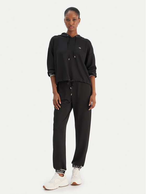 Liu Jo Sport Liu Jo Sport Bavlnené nohavice TF5284 J4747 Čierna Regular Fit