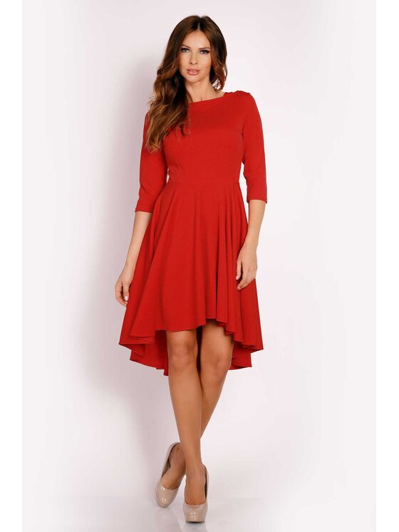 Awama Awama Abito da cocktail L004 Rosso Basic Fit