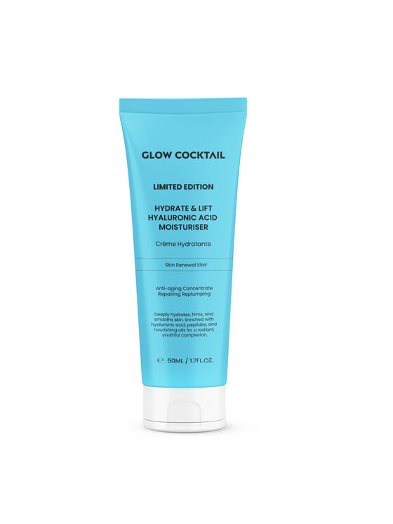 Glow Cocktail Glow Cocktail Limitowana edycja nawilżającego kremu z kwasem hialuronowym Hydrate and Lift 50 ml Zestaw do pielęgnacji skóry