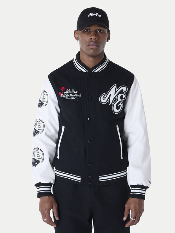 New Era New Era Bunda bomber Essential Black Varsity 60596264 Černá Regular Fit