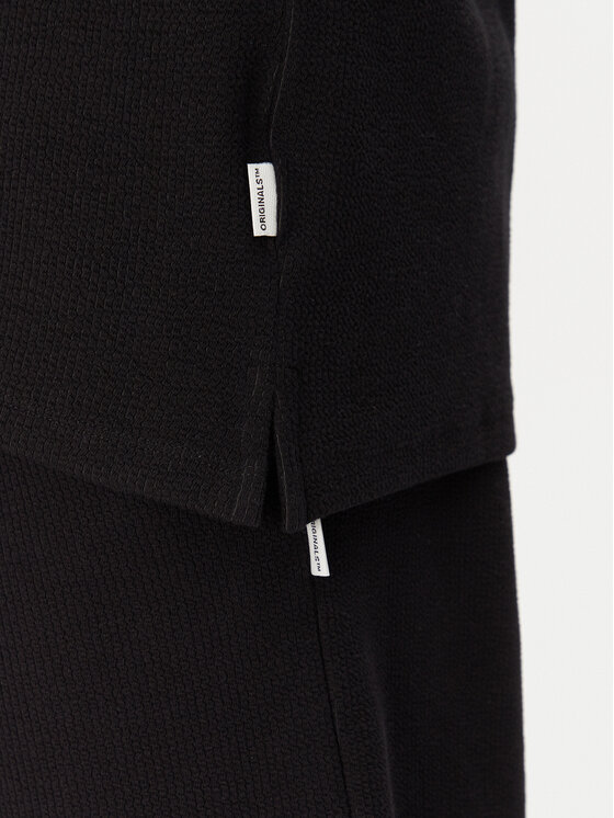 Jack & Jones Jack & Jones Set polo și pantaloni scurți Slington 12281841 Negru Relaxed Fit