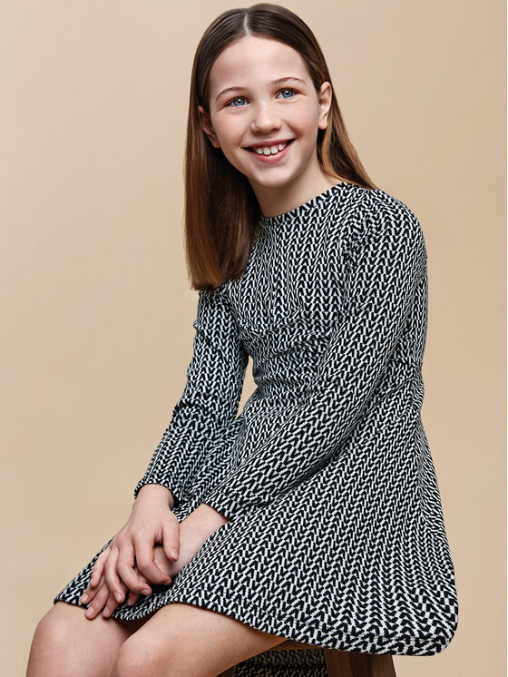 Mayoral Mayoral Elegantiška suknelė 7.966 Juoda Regular Fit