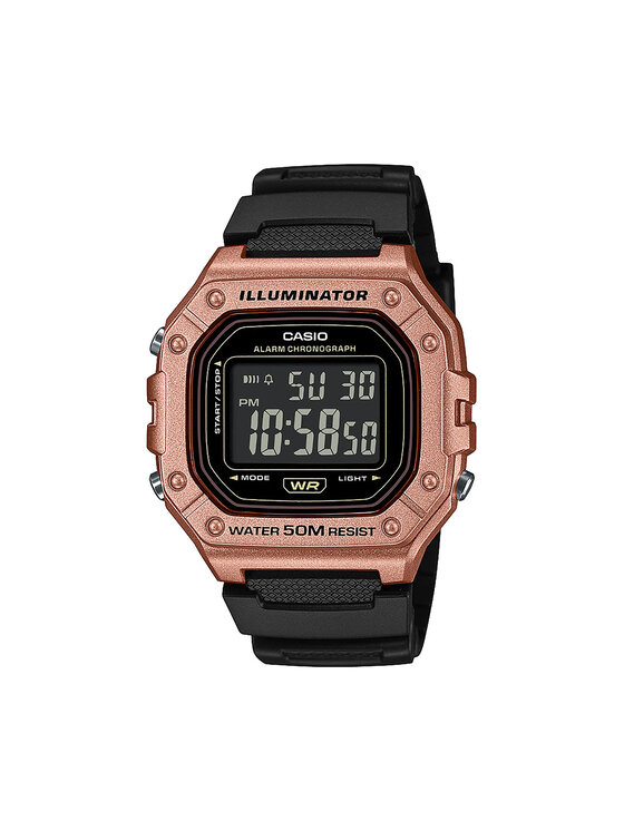 Casio Pulkstenis Digital Chronograph W-218HM-5BVEF Melns