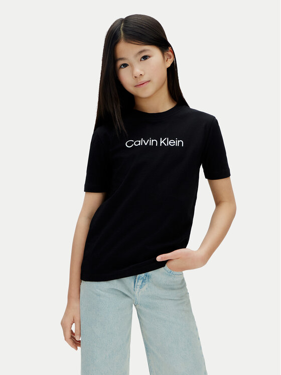 Calvin Klein Jeans T-Shirt Inst Logo LV1CKSJA29 Czarny Regular Fit
