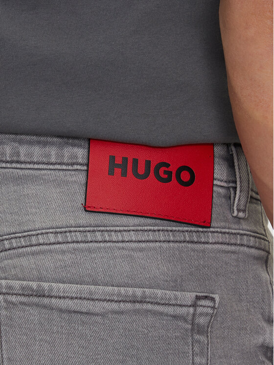 HUGO HUGO Pantaloni scurți de blugi 50537720 Gri Slim Fit