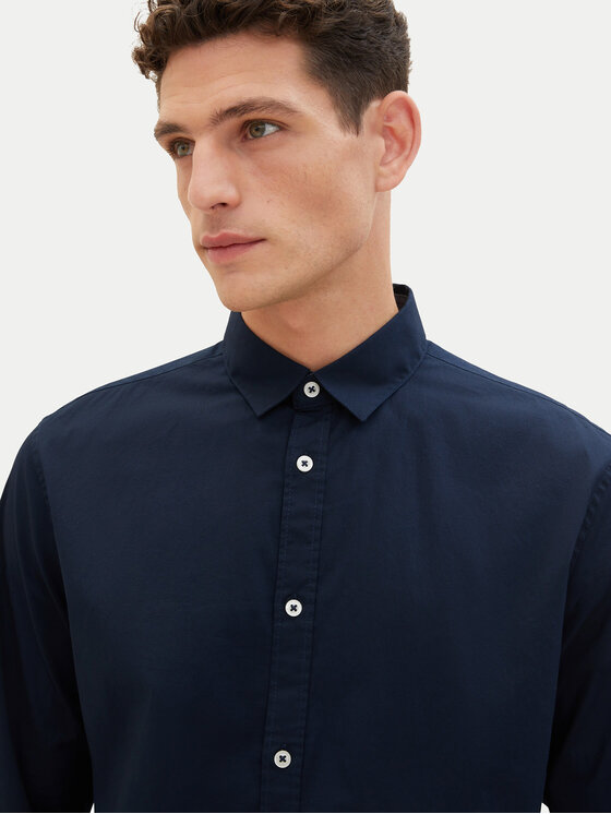 Tom Tailor Tom Tailor Koszula 1037435 Granatowy Regular Fit