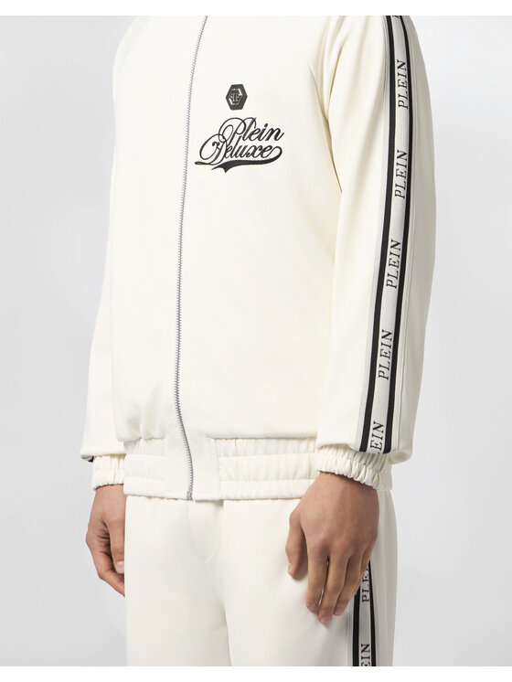 PHILIPP PLEIN PHILIPP PLEIN Bluza 29714 Biały Jegging Fit