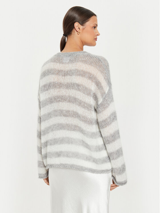 Kontatto Kontatto Sweter 3M0195 AI253M23.V068 Biały Relaxed Fit