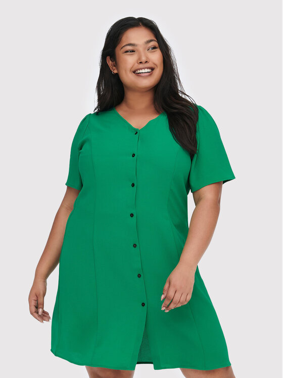 ONLY Carmakoma Rochie de zi Luxmille 15265908 Verde Regular Fit